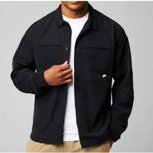 Fabletics Outpost Jacket Men Medium Long Sleeve Athleisure Black Performance
